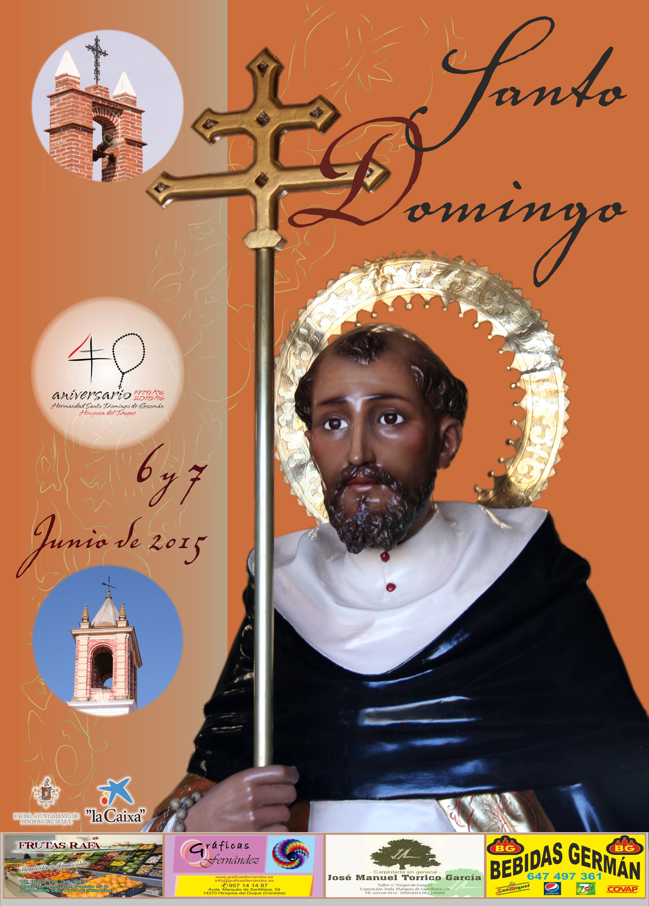 Cartel de Fiestas en honor de Santo Domnigo de Guzmán 2015